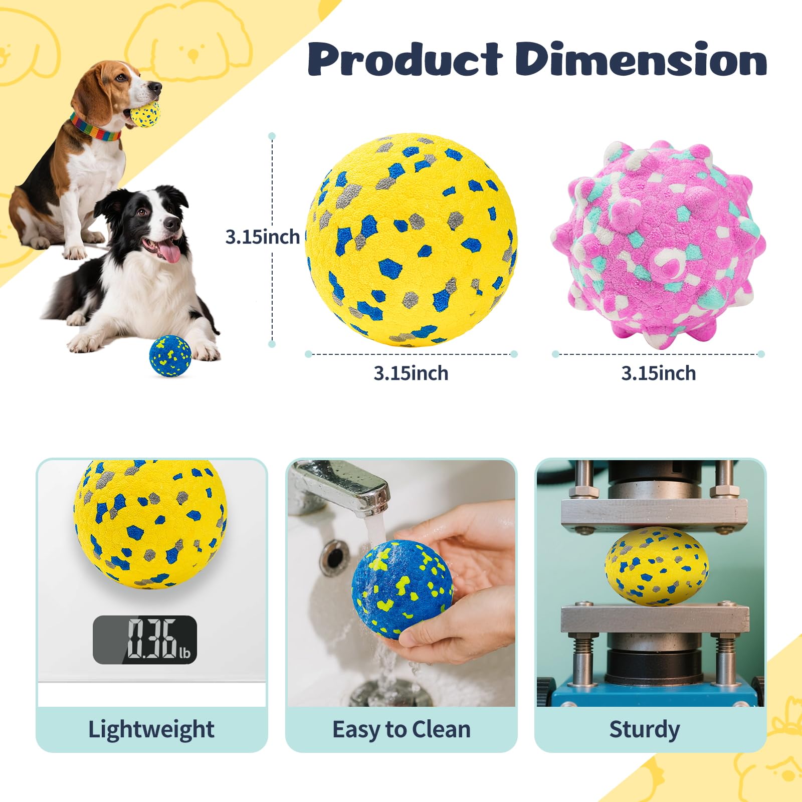 HIPPIH indoor outdoor fetch ball suitable for living room and yard