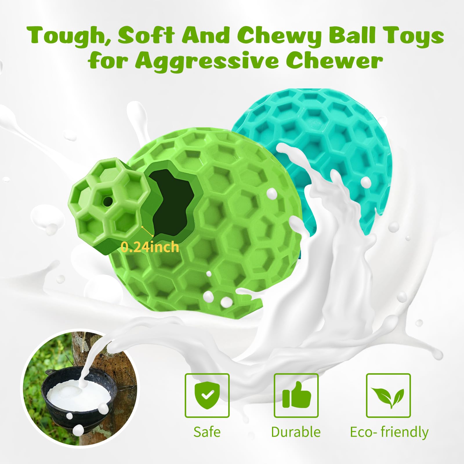 HIPPIH squeaky dog ball in action encourages play and reduces boredom with interactive sound.