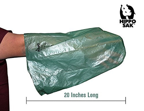Hippo Sak extra-long-bags-15x20 illustrate room for big messes and easy scooping.