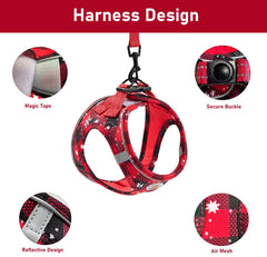 Hipubby Christmas dog leash 5ft highlighting visibility for night-time walks.