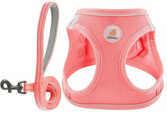 Hipubby dog harness pink step-in vest for easy everyday walks.