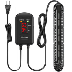 HiTauing Aquarium Heater with digital display shows precise temperature for 75–120 gallon tanks.