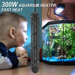HiTauing aquarium heater with durable ABS shell stands up to daily use in saltwater and freshwater.