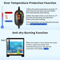 HiTauing over-temperature protection feature helps prevent overheating in any tank.