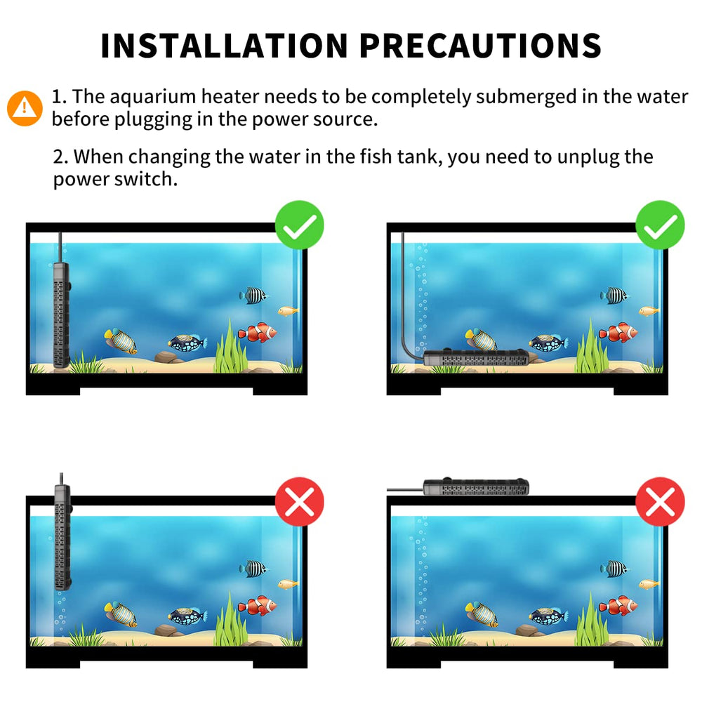 HiTauing aquarium heater temperature control displays precise setpoint in Celsius or Fahrenheit.