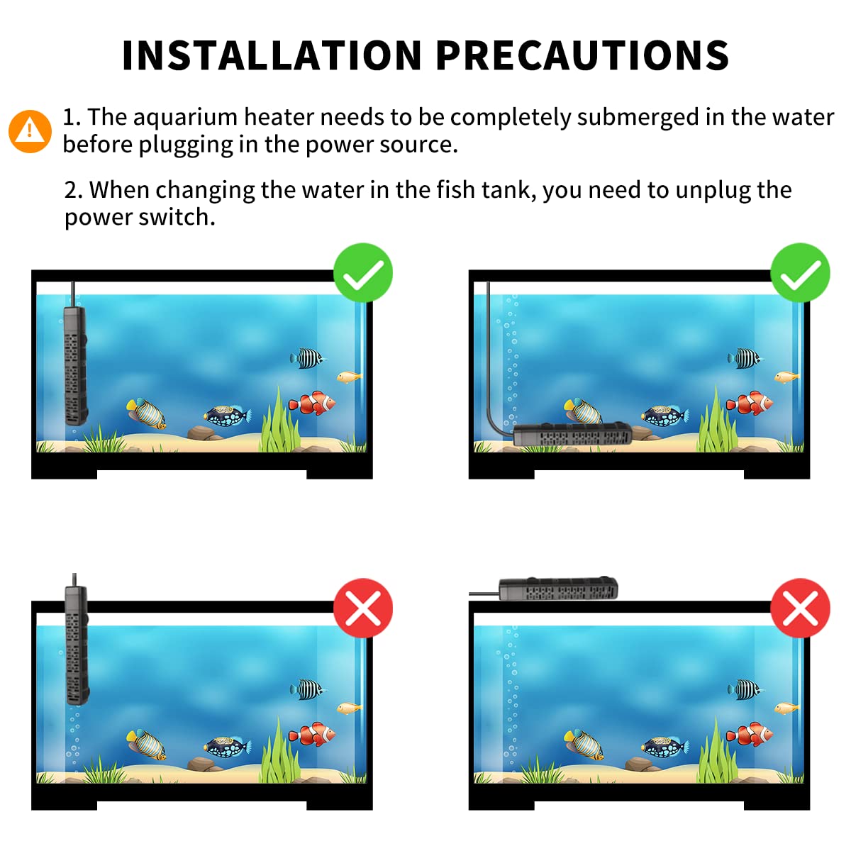 HiTauing heater with intelligent water sensor for safety