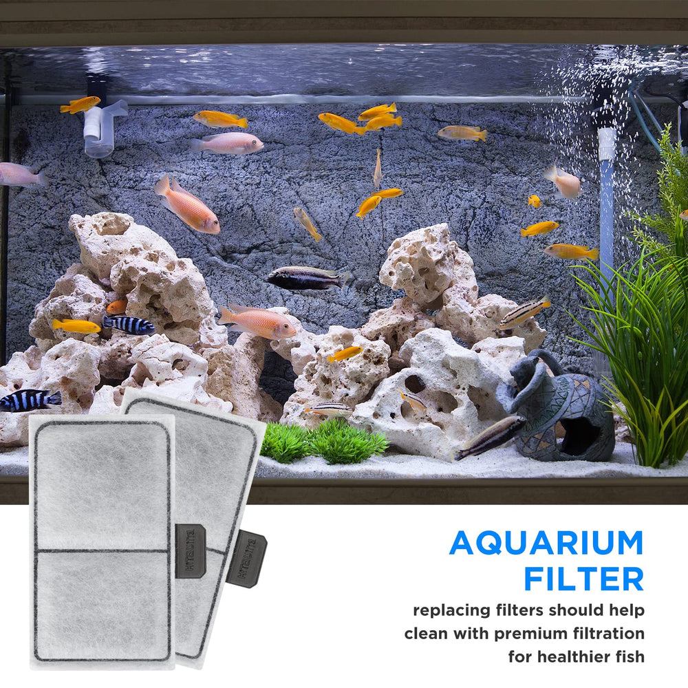 HiTauing desktop aquarium setup image highlighting compact filtration fit.
