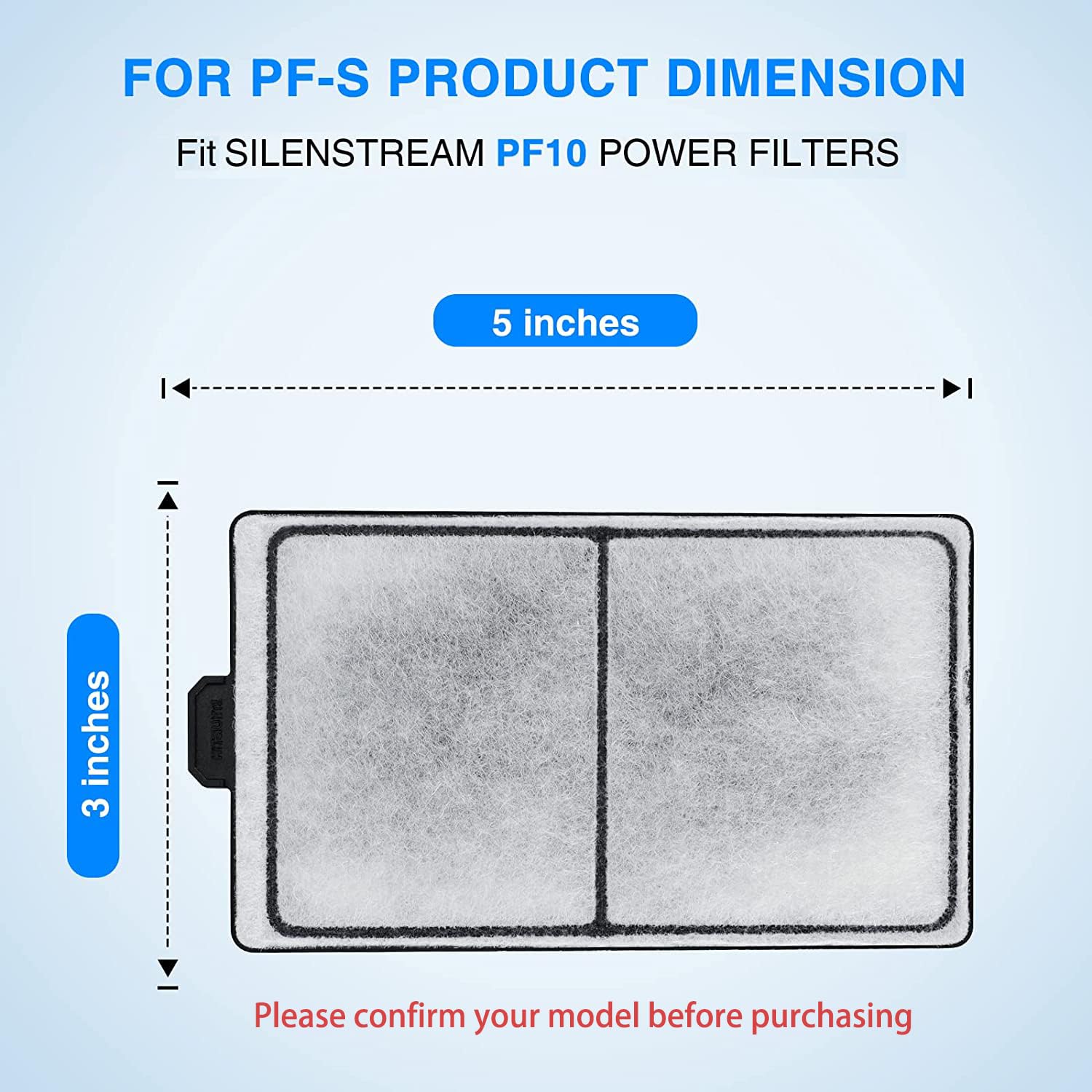 HiTauing PF10 compatibility shows exact fit for PF10 filters for easy upgrades.