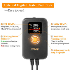 Hitop titanium-tube heater detail highlighting durable corrosion-resistant element