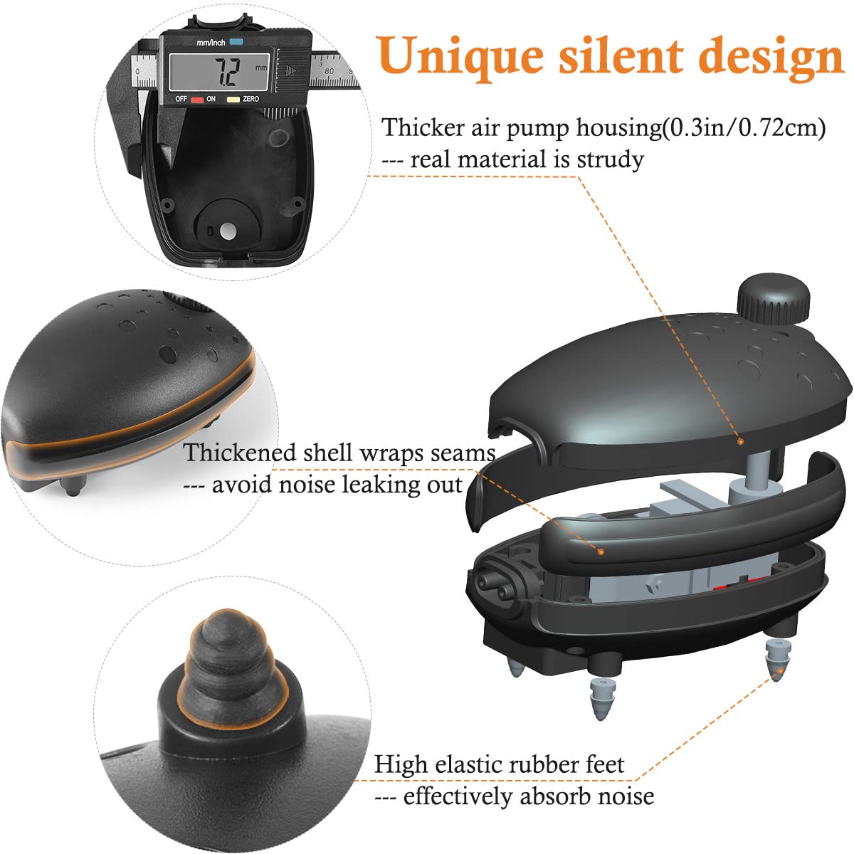 HITOP 3W adjustable knob allows precise air volume for tanks of various sizes.
