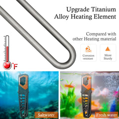 Hitop 600W titanium heater digital display shows set and live temps