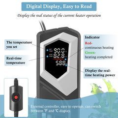 HITOP 800W titanium heater submersible unit for easy, quick installation.
