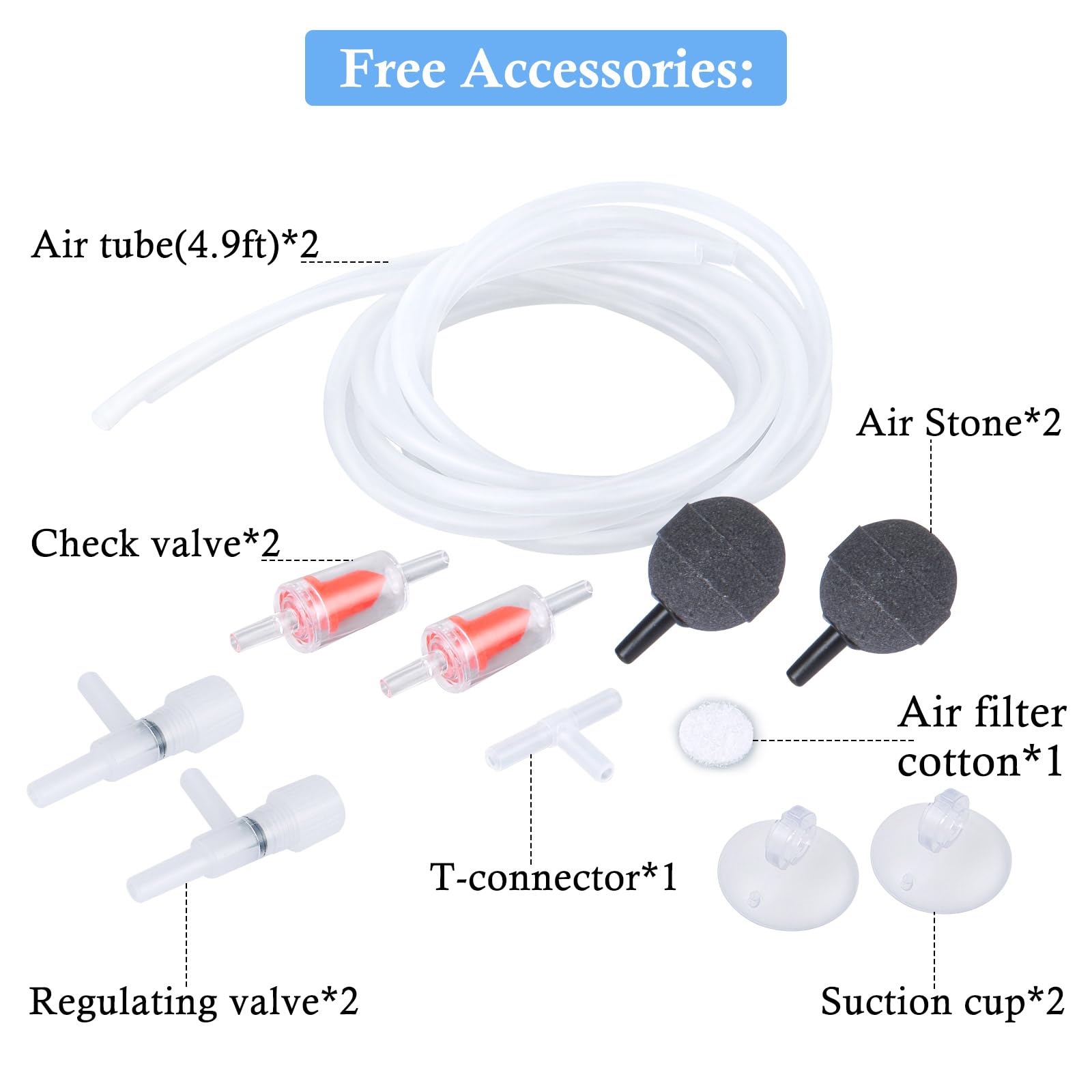 HITOP dual-outlet air-pump side view highlights slim profile and stable operation