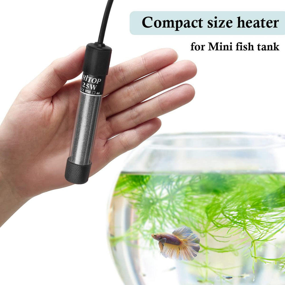Hitop Mini Calefactor Acuario con pantalla LED para lectura de temperatura