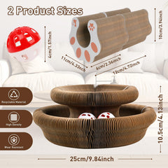 HivaolJoy cat-scratcher-infinity-ball-track shows interactive appeal with a ball track to chase.