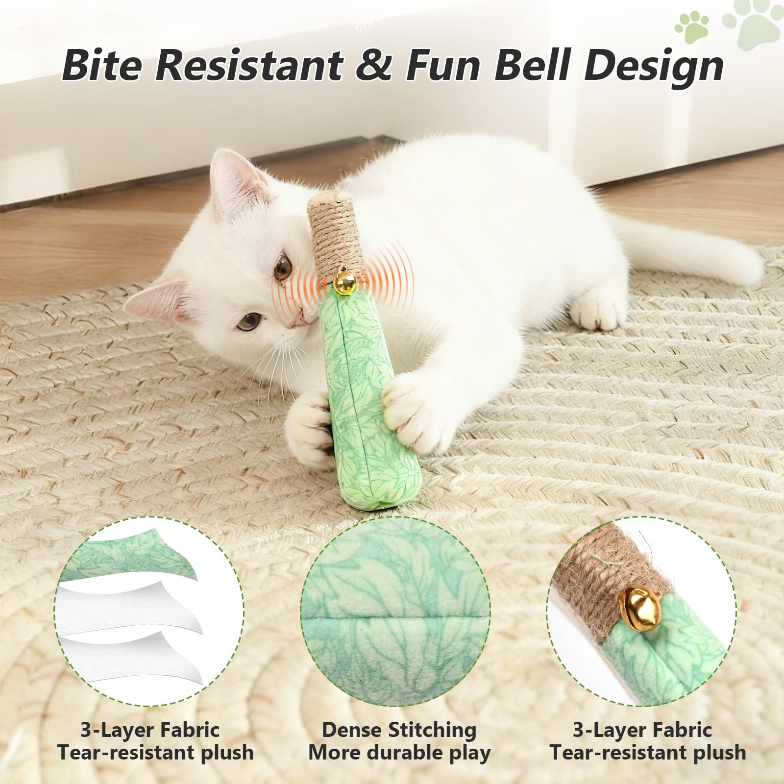 HivaolJoy elongated-chew catnip toy designed for hugging and kicking energy
