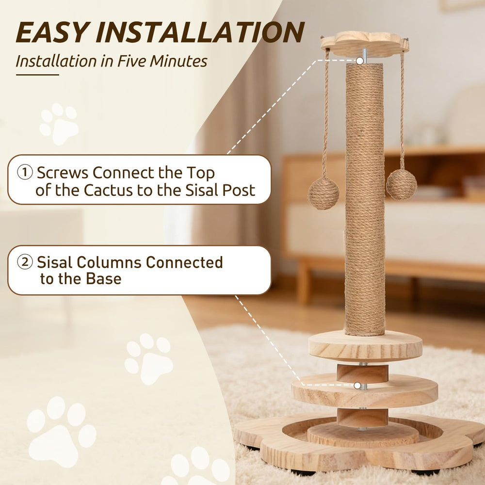 HivaolJoy two-tier ball spinner—interactive kitten toy for multi-level play.