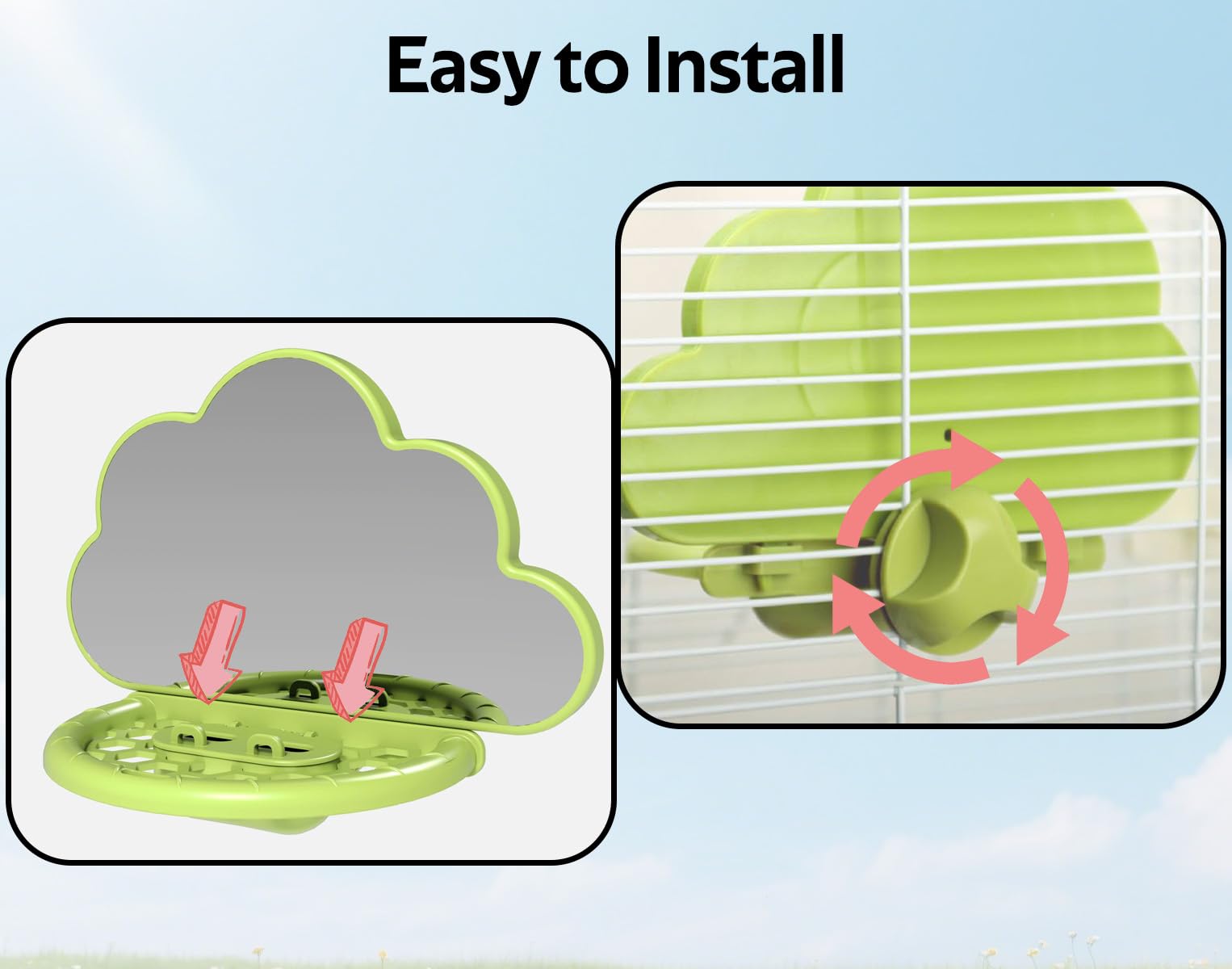 Hivovannn Bird Mirror cage-attachment offers stress-free setup.