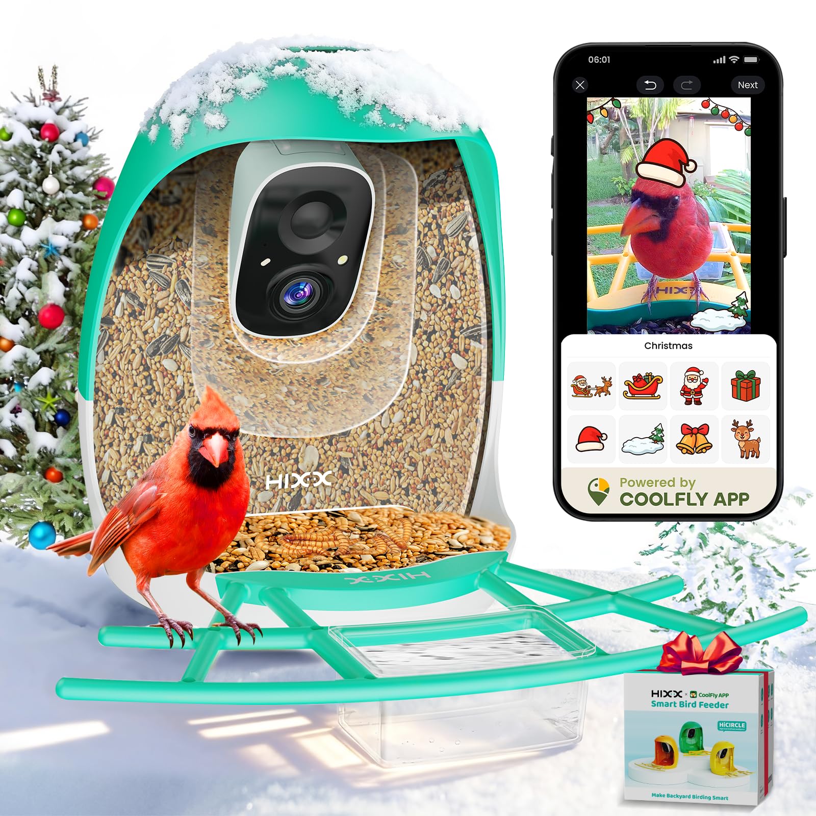HIXX bird feeder camera assembly step for easy setup