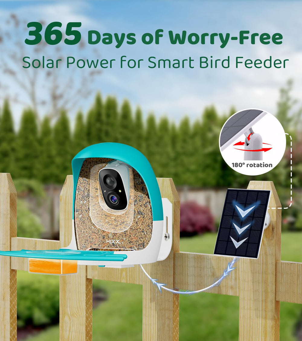 HIXX squirrel-deterrent feature blocks access while you enjoy birds