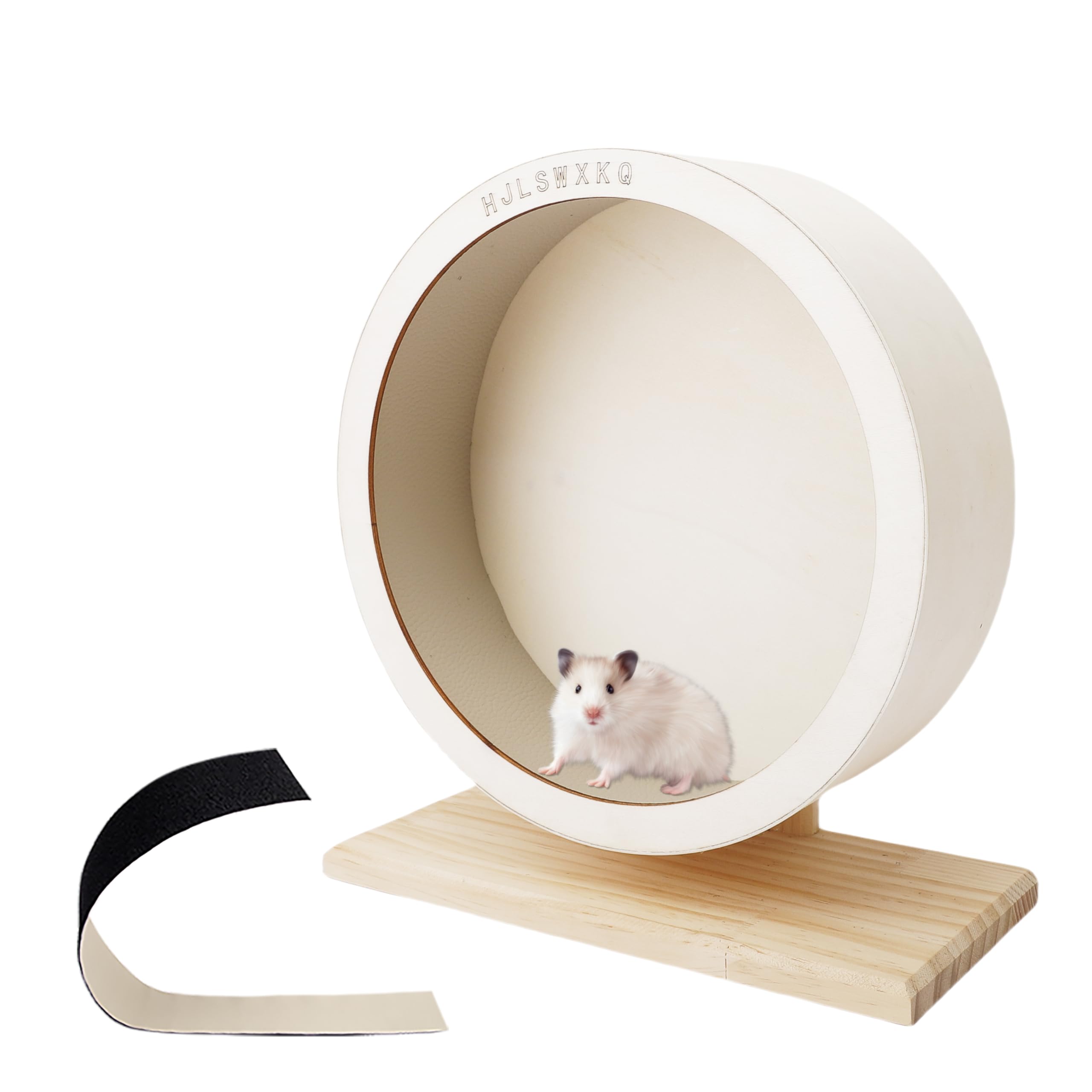 HJLSWXKQ 13in hamster wheel with wooden track for quiet, comfortable runs.