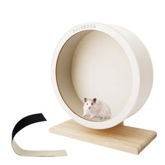 HJLSWXKQ 13in hamster wheel with wooden track for quiet, comfortable runs.