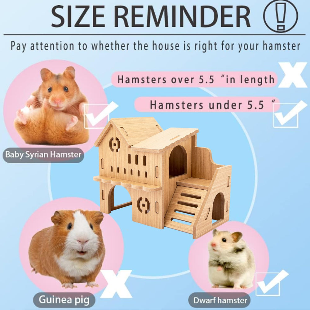 HJLSWXKQ wooden hamster hideout with quick tool-free assembly