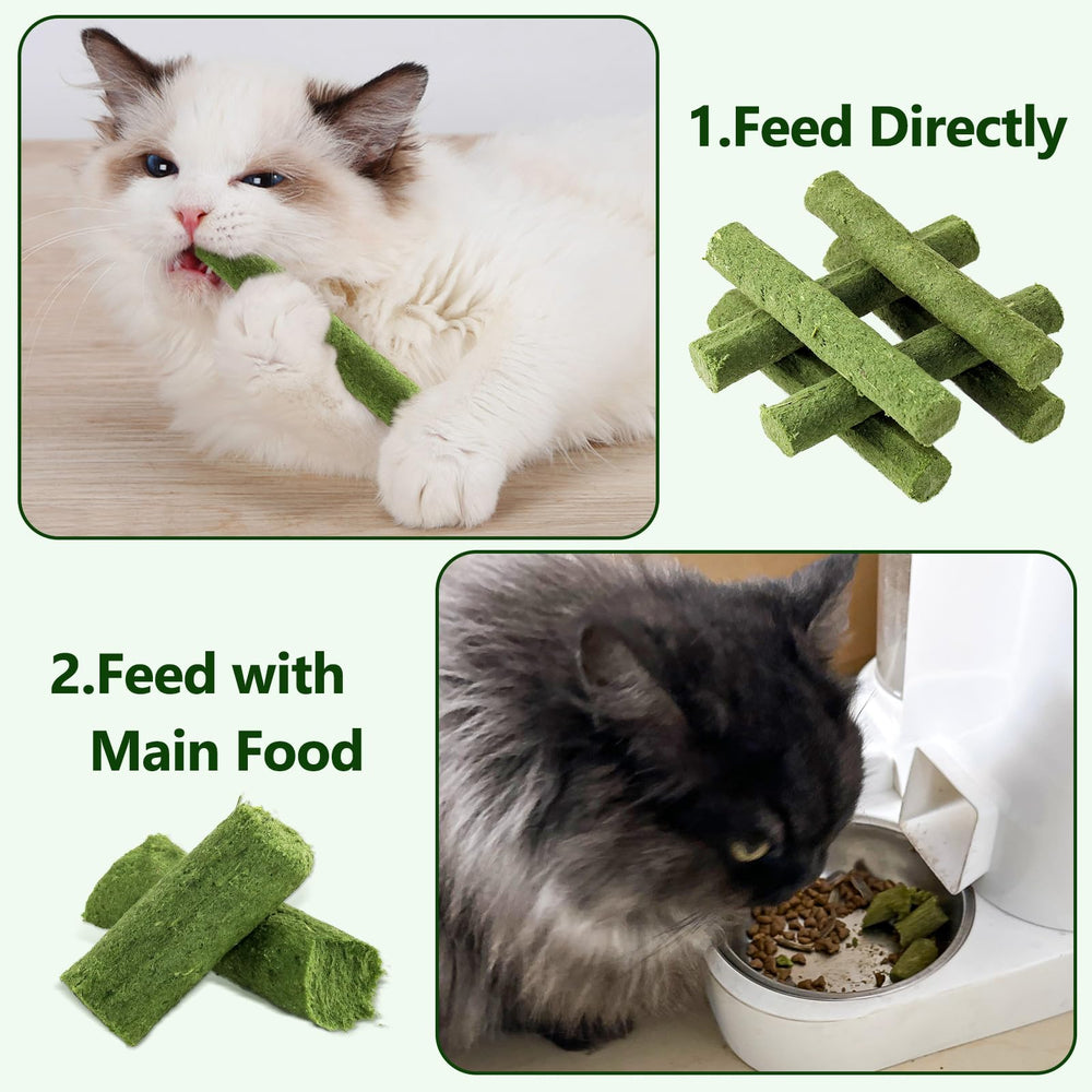 Hkpetie cat grass sticks reward treat—train or entice picky eaters.