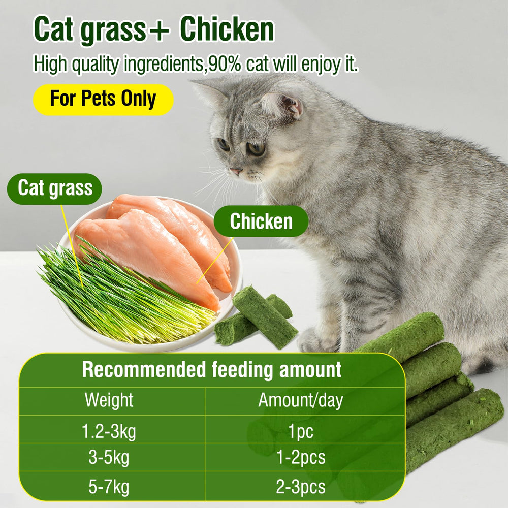 Hkpetie cat grass sticks teething stick—gentle relief and engagement.