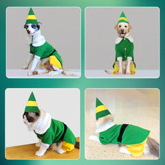 Hladce Christmas clothes green fleece fabric provides soft warmth during walks.