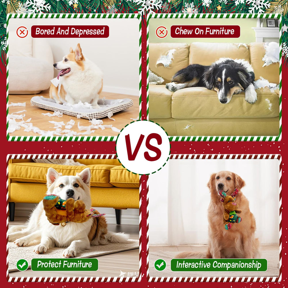 Hlimior dog toy with squeaker and crinkle inside for interactive play