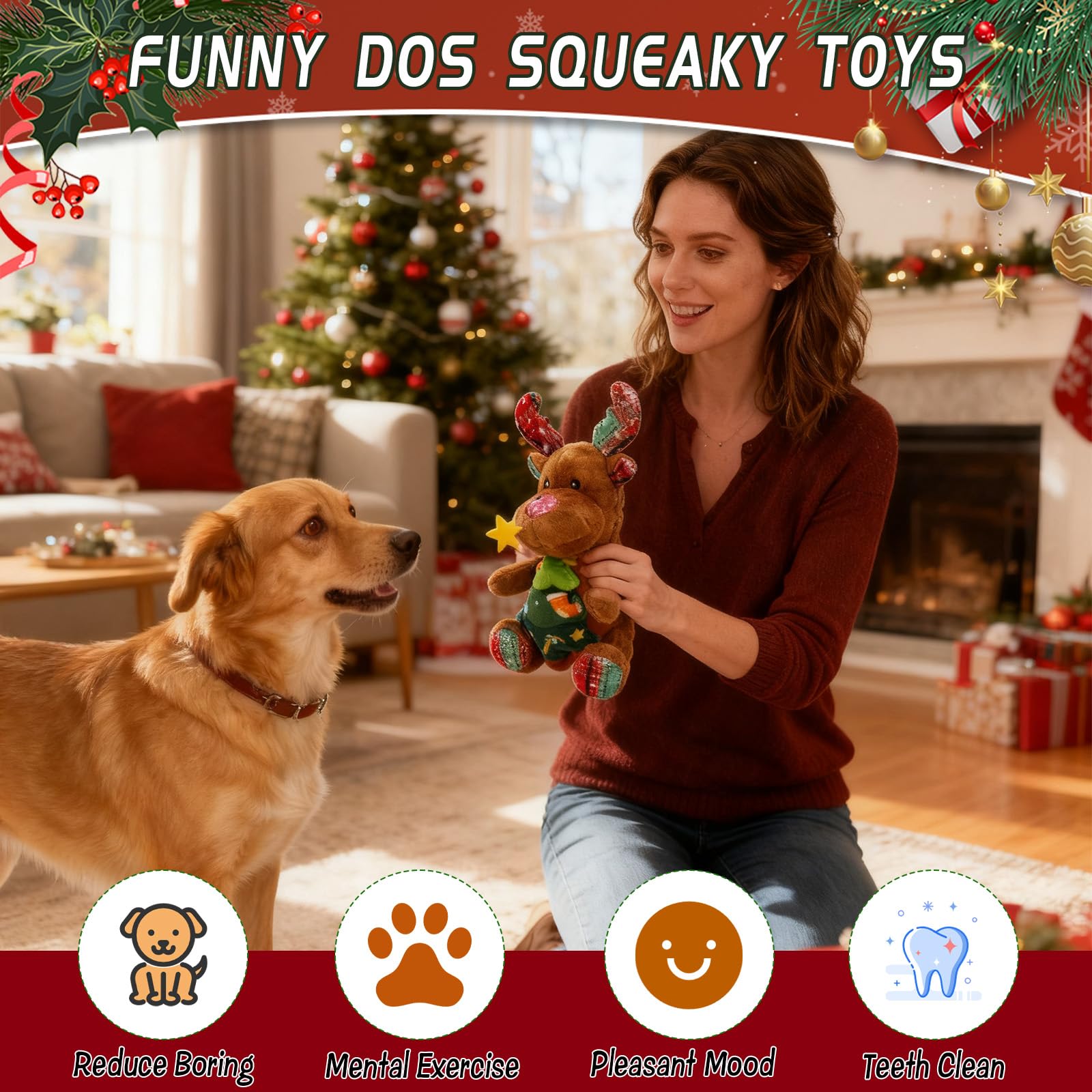 Hlimior easy-clean plush dog toy ready for quick wipe-downs