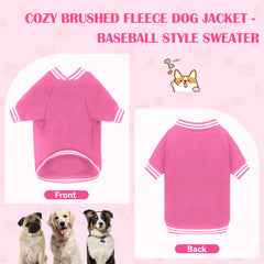 HLJ dog sweater ribbed collar cuffs and hem provide snug warmth