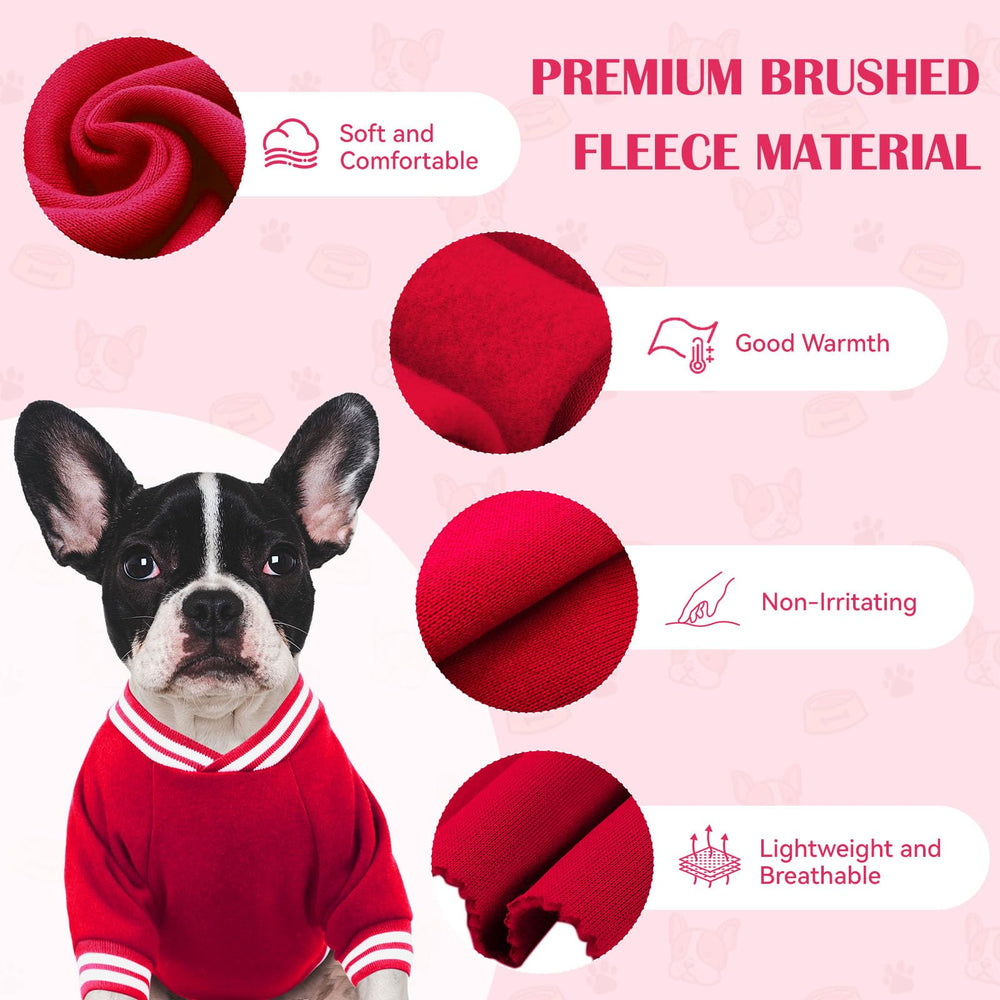 HLJ dog sweater ribbed collar and hem for secure warmth.