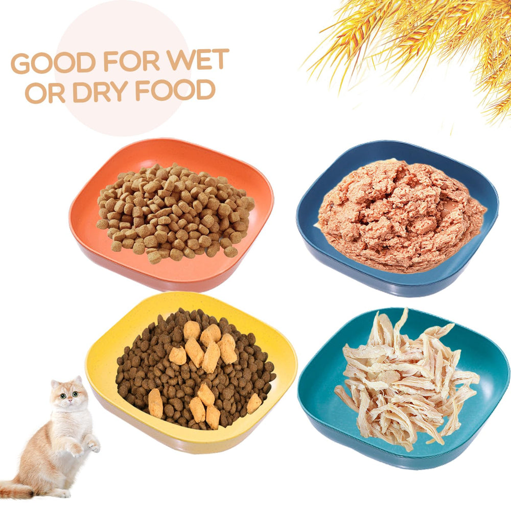 HMDZMR cat bowls durable unbreakable construction reduces breakage during daily meals.