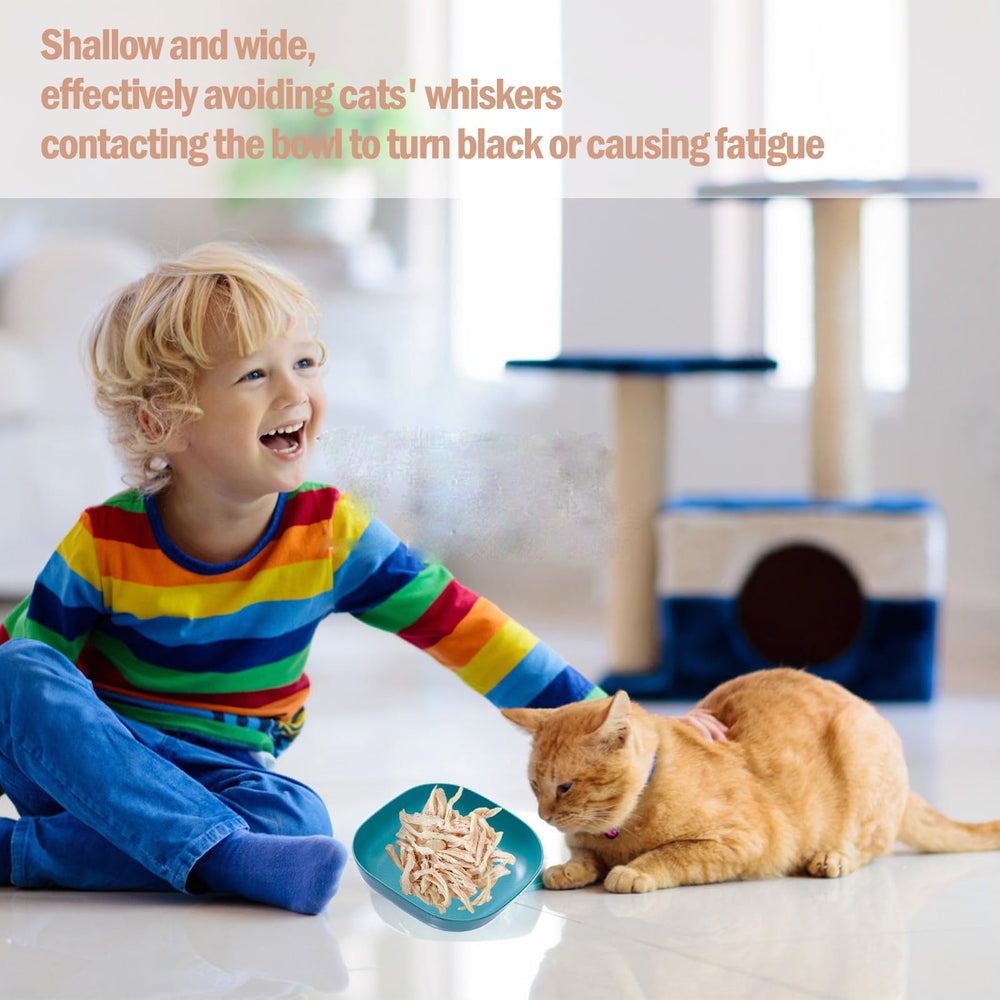 HMDZMR cat bowl set multi-use suitable for wet or dry food, snacks.