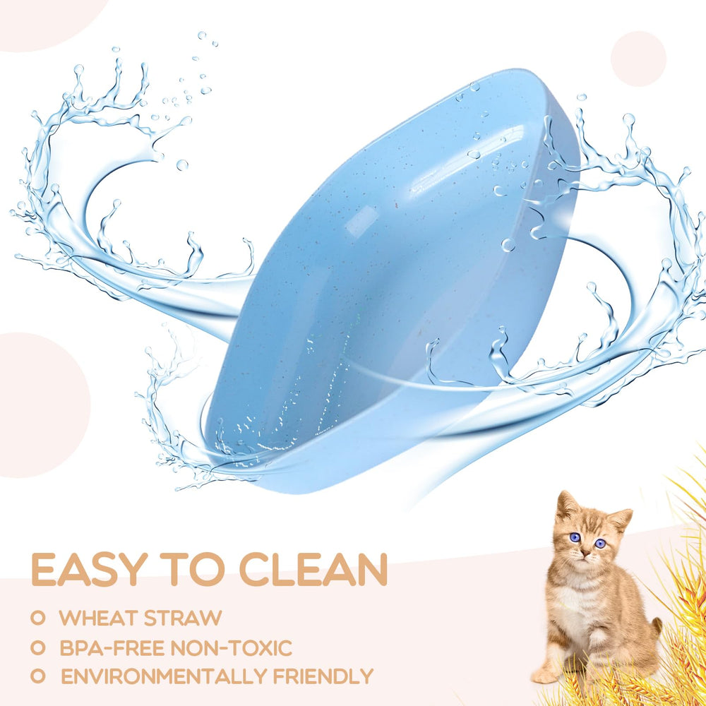 HMDZMR dishwasher- and microwave-safe cat bowls for easy cleanup after meals.