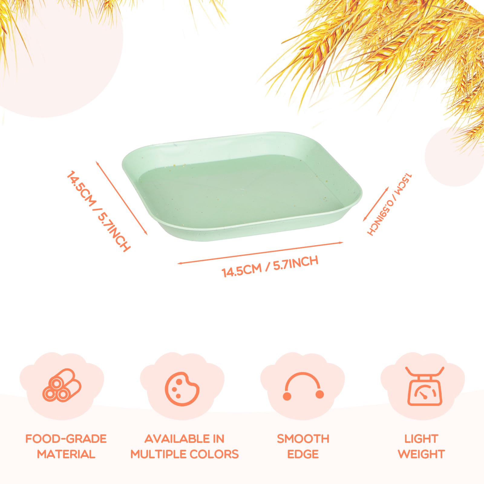 HMDZMR wheat-straw PP cat dish provides safe, sturdy daily use.