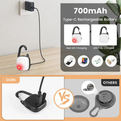 HMNYSOL 700mAh battery dog light delivers long-lasting power for night adventures.