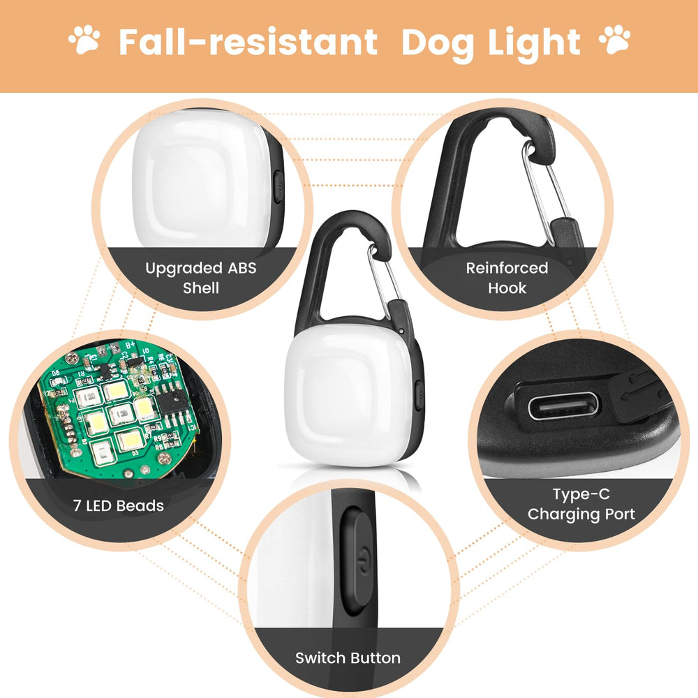 HMNYSOL one-button operation dog light enables quick mode changes.