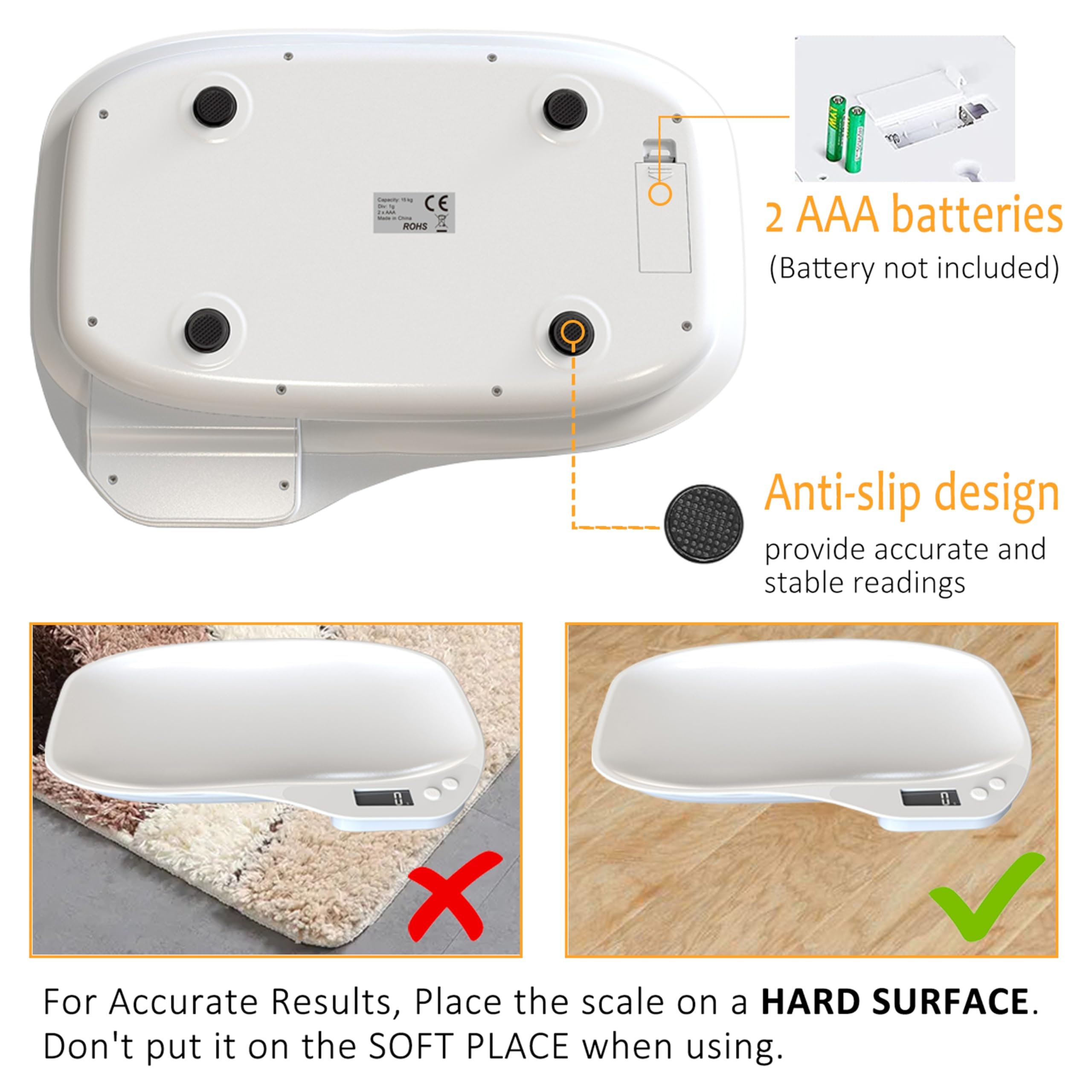 HMRCYTE tray grooves provide secure support for kittens.