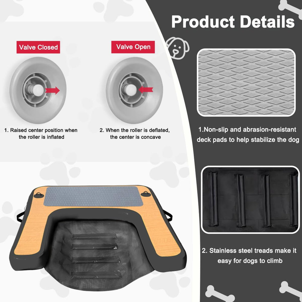 Hmtaolife dog ramp mesh design - easy ascent for mid to large dogs