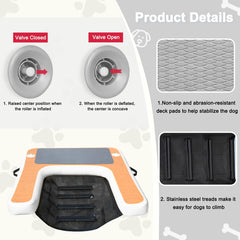 Hmtaolife dog ramp showing mesh design for easy climbing.