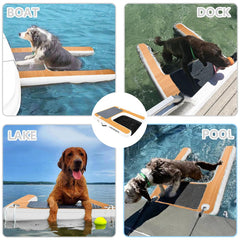 Hmtaolife large 47x39 inch ramp accommodates bigger dogs up to 200 lbs.