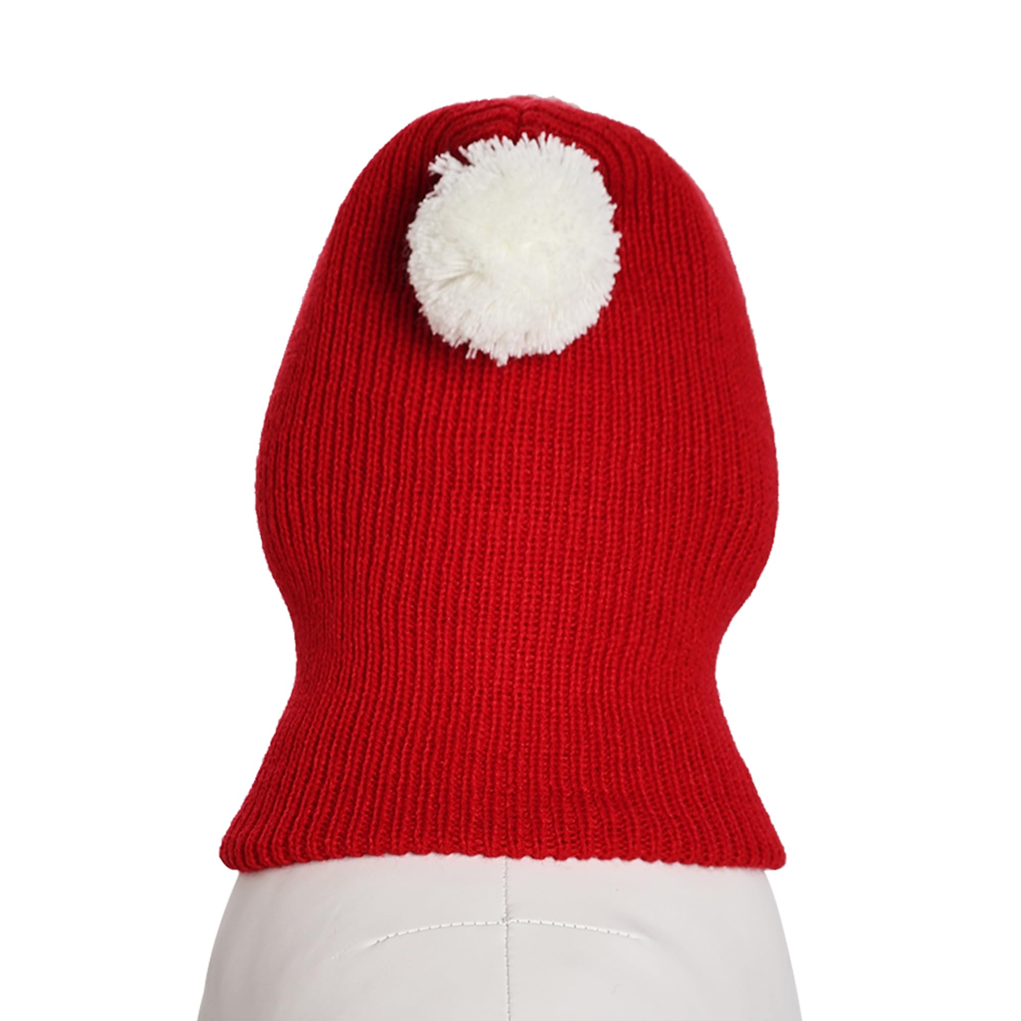 Hmxpls Christmas dog knitted hat worn outdoors for cozy winter outings.
