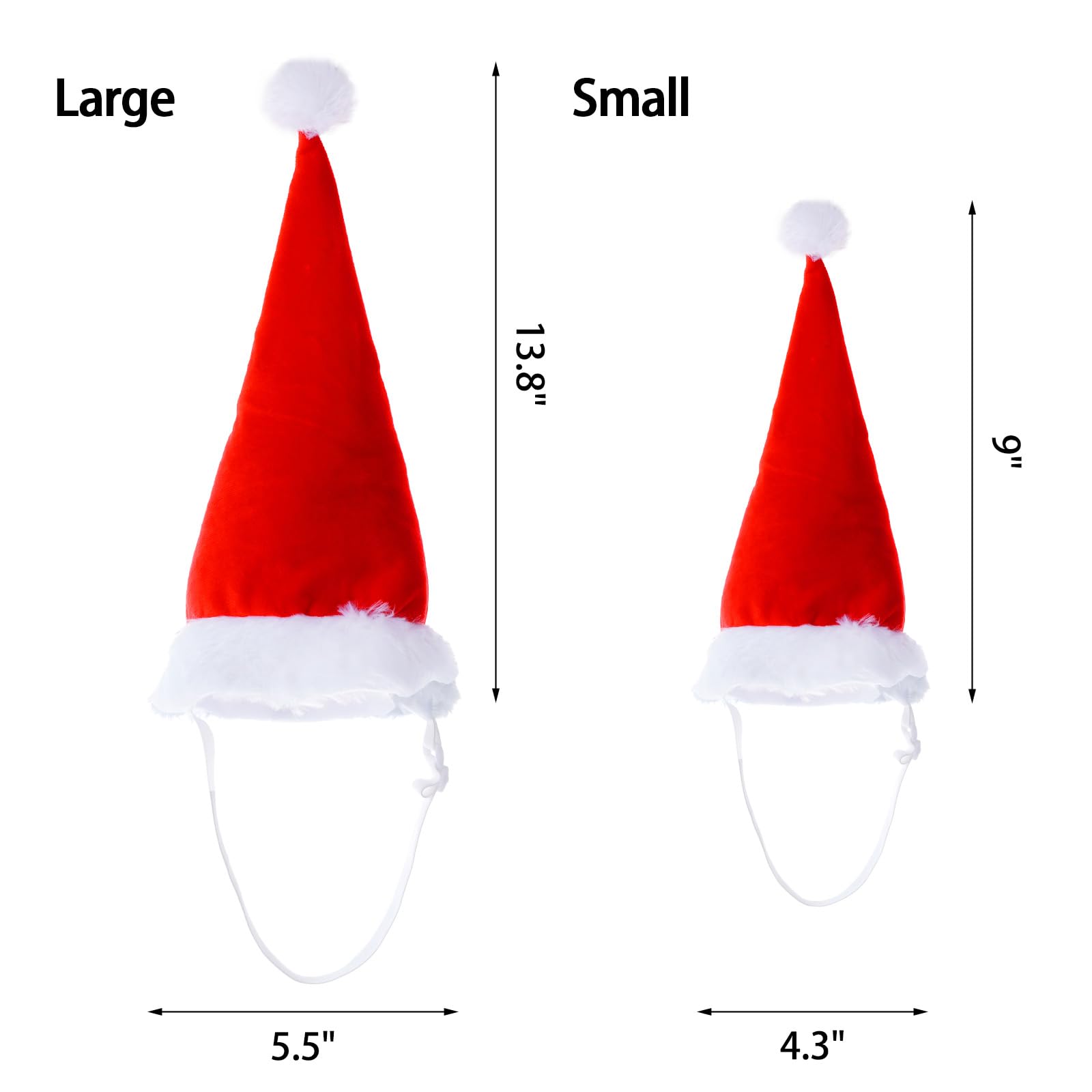 Hmxpls Santa hat side view showing adjustable strap for secure wear
