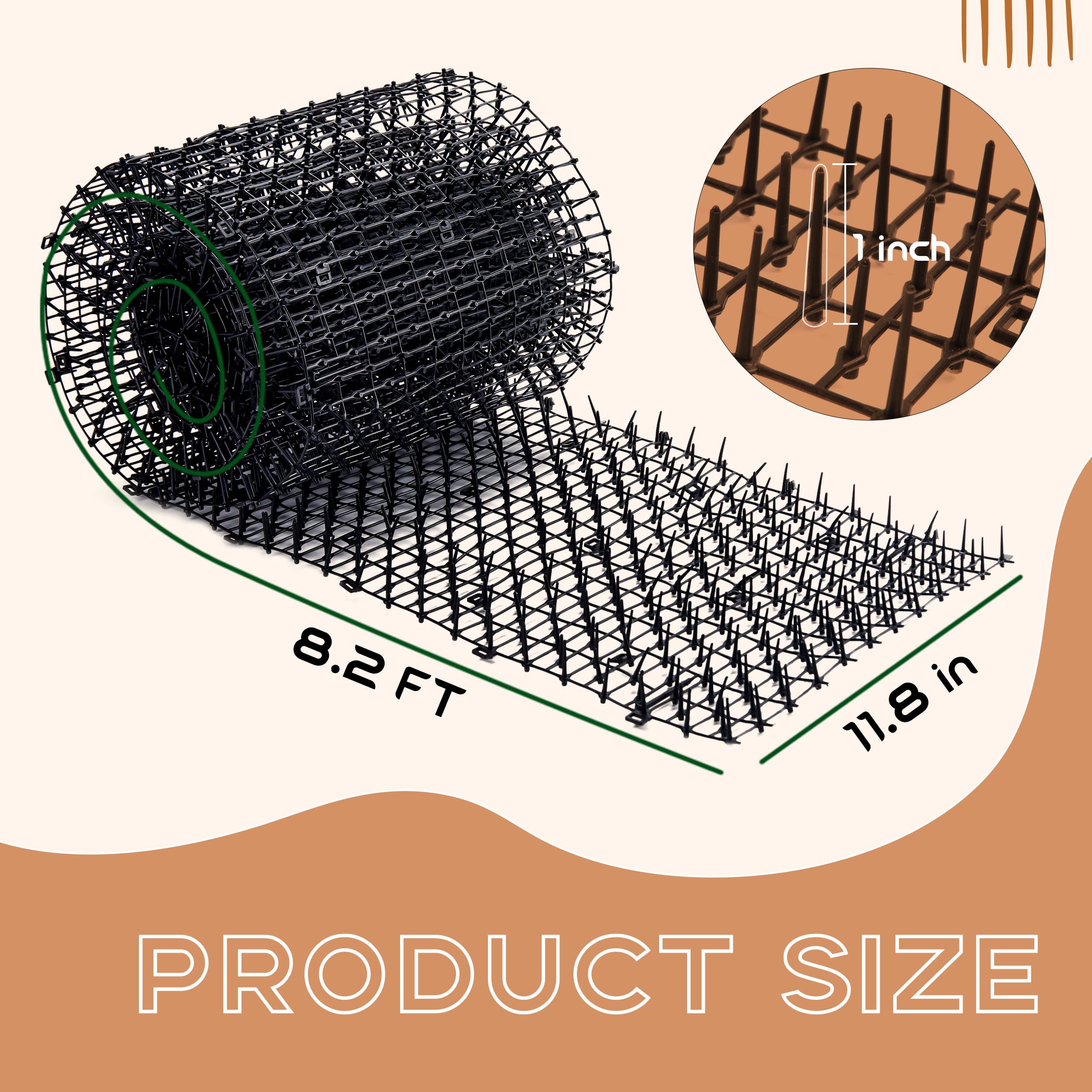 Hmyomina cat deterrent mat on lawn promoting flower bed protection