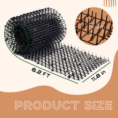 Hmyomina cat deterrent mat on lawn promoting flower bed protection
