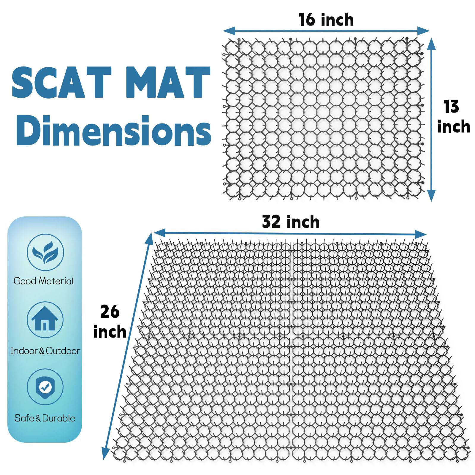 Hmyomina cat scat mat on car hood deters pawing without harm.