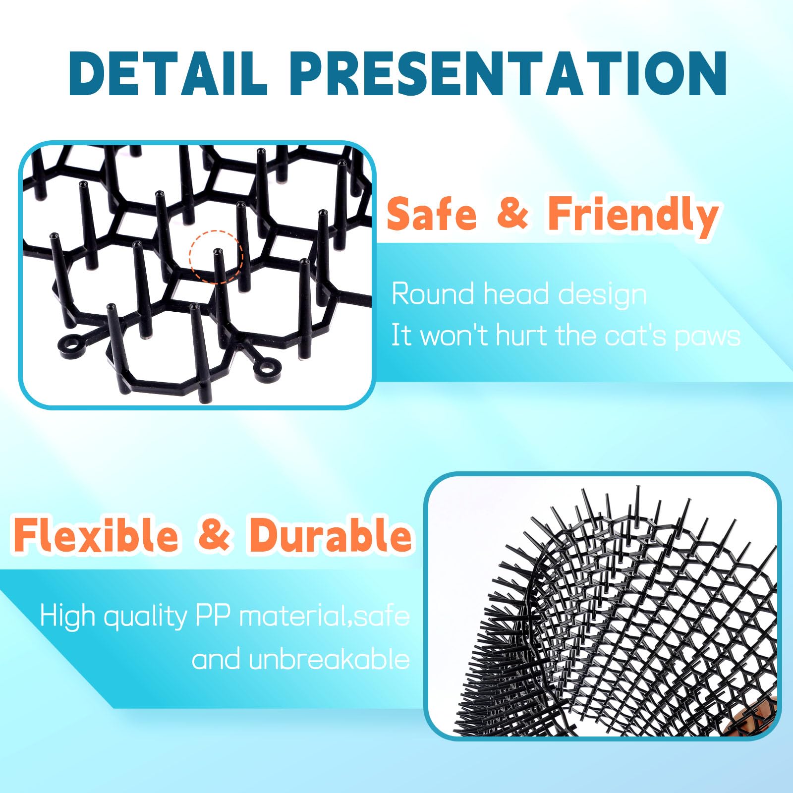 Hmyomina ten-pack scat mats offer flexible coverage for gardens.